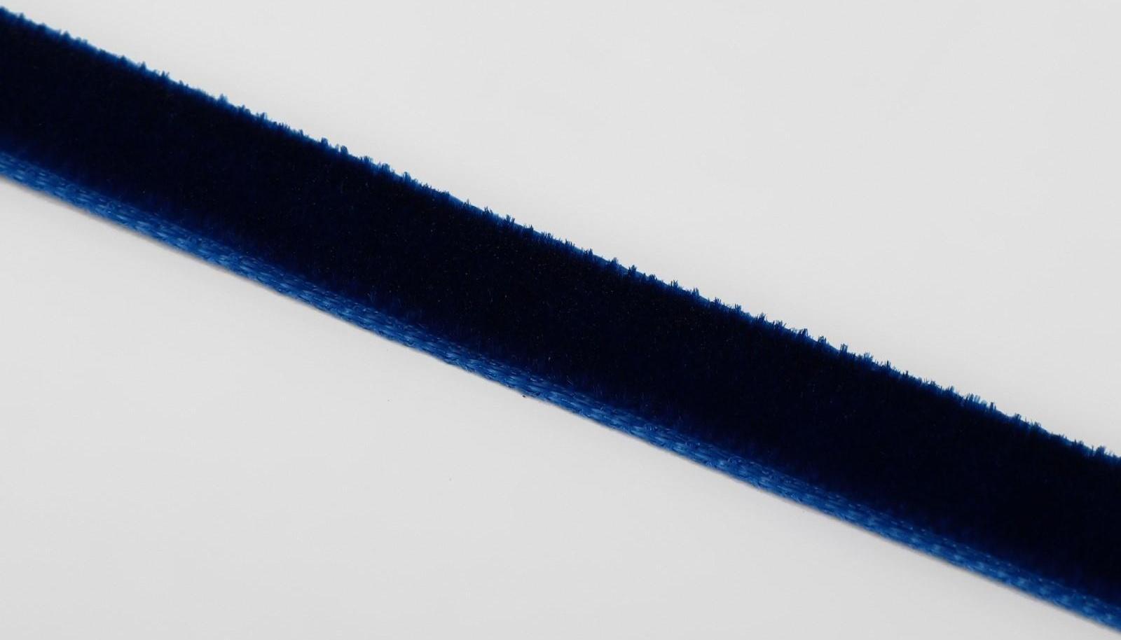 Лента бархатная, 6 мм, 18 ± 1 м, цвет синий №47