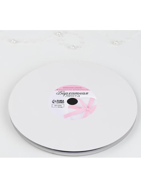 Лента бархатная, 6 мм, 18 ± 1 м, цвет синий №47