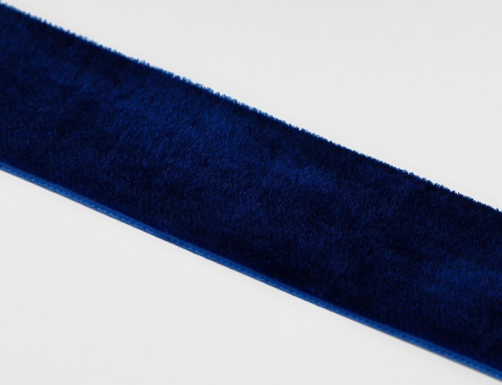 Лента бархатная, 25 мм, 18 ± 1 м, цвет синий №47