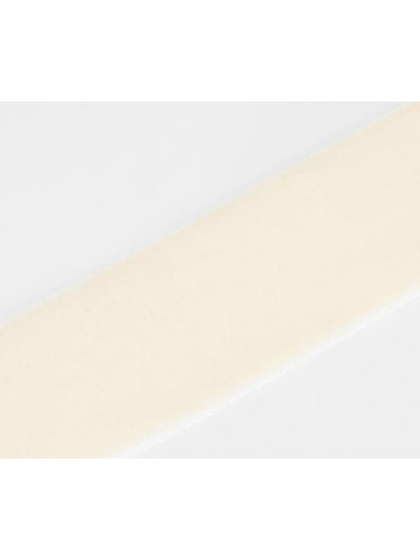 Лента бархатная, 25 мм, 18 ± 1 м, цвет молочный №08