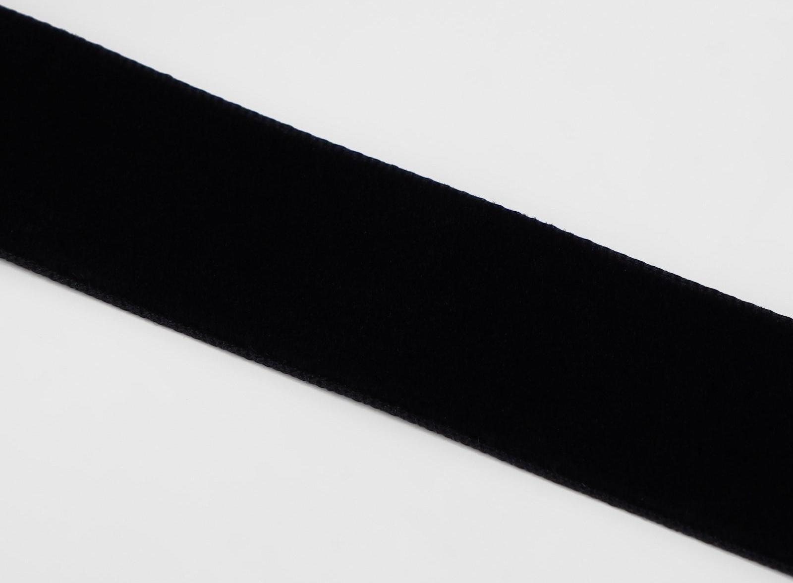 Лента бархатная, 25 мм, 18 ± 1 м, цвет чёрный №03