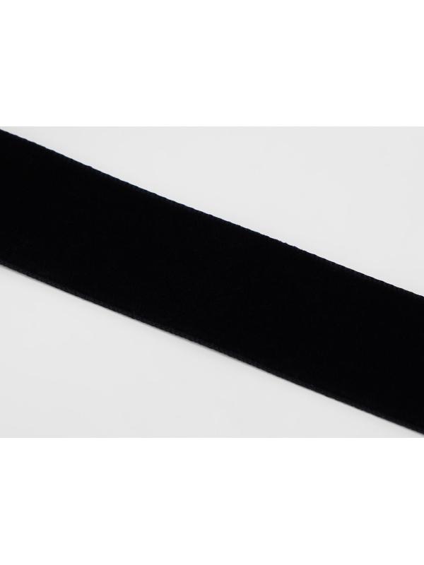Лента бархатная, 25 мм, 18 ± 1 м, цвет чёрный №03