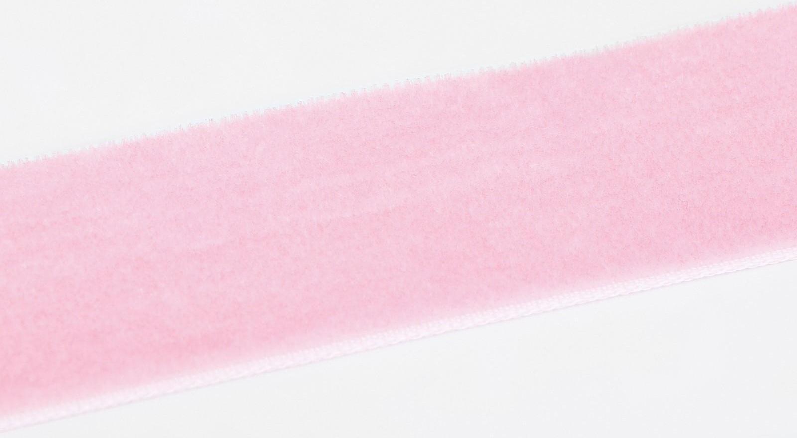 Лента бархатная, 25 мм, 18 ± 1 м, цвет розовый №02