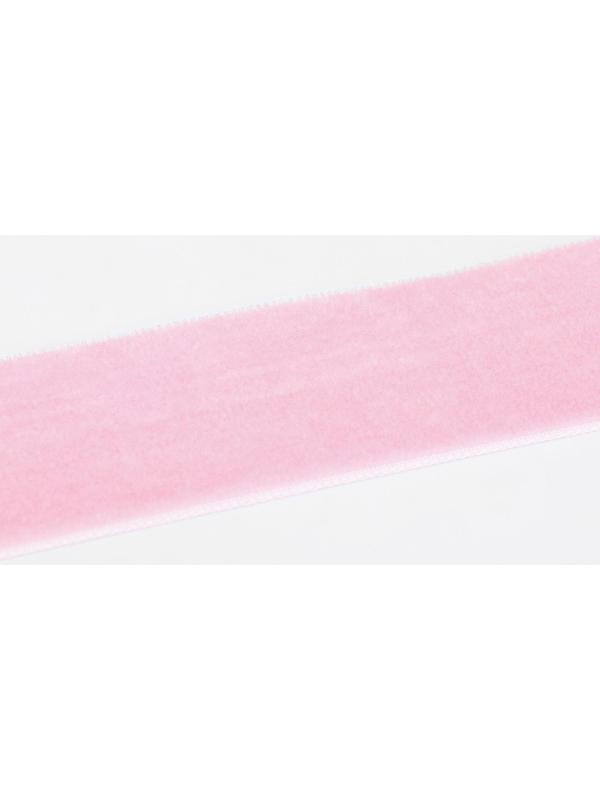 Лента бархатная, 25 мм, 18 ± 1 м, цвет розовый №02