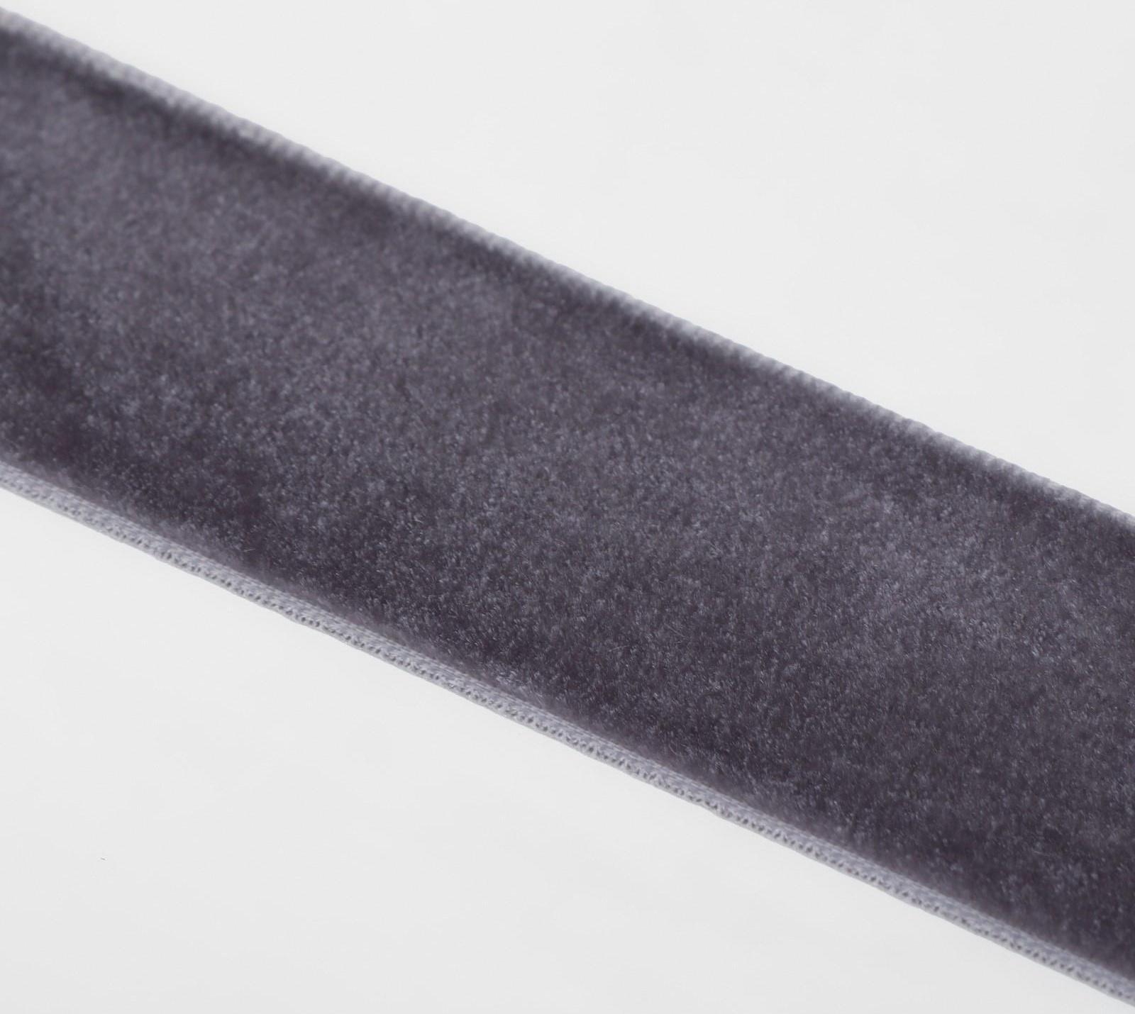 Лента бархатная, 25 мм, 18 ± 1 м, цвет серый №184