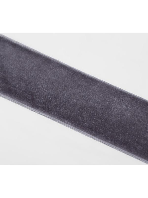 Лента бархатная, 25 мм, 18 ± 1 м, цвет серый №184