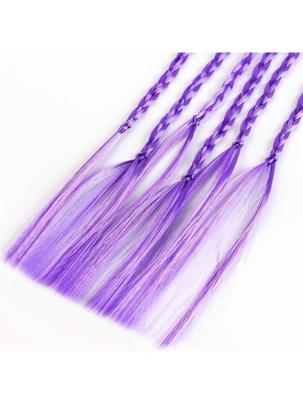Цветные пряди для волос на крабике (6 шт), 40 х 1,5 х 1 см
