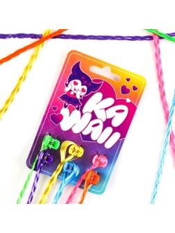 Цветные пряди для волос на крабике Kawaii (6 шт), 40 х 1,5 х 1 см