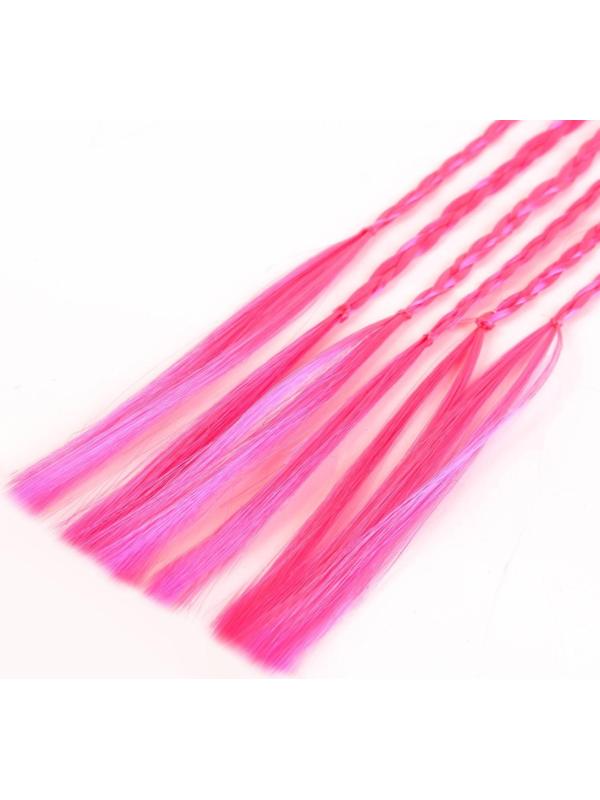 Цветные пряди для волос на крабике «Самой милой» (6 шт), 40 х 1,5 х 1 см