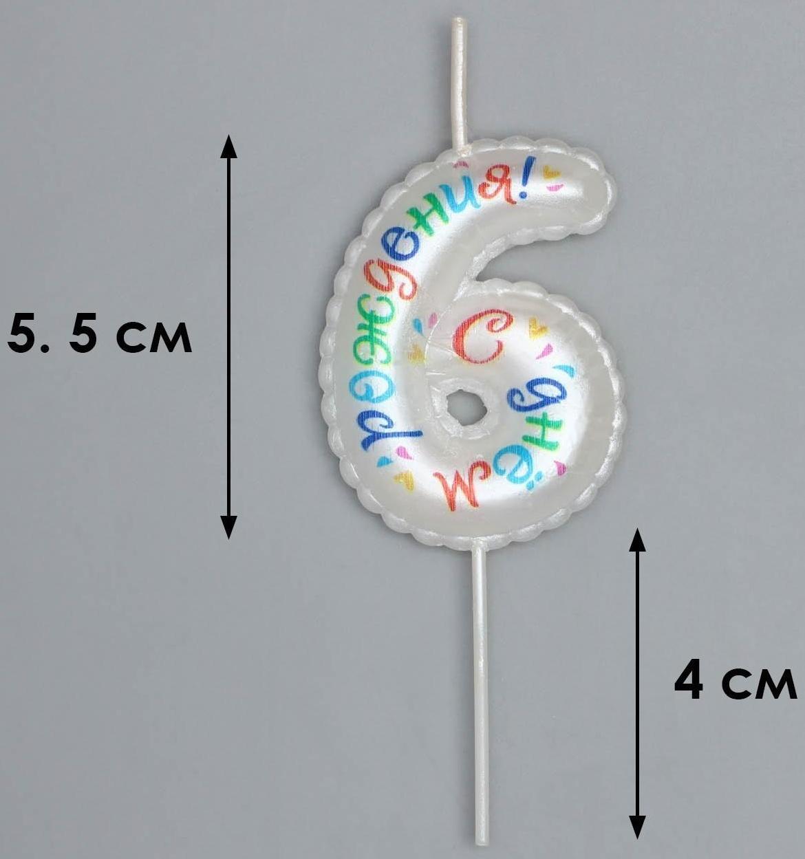 Свеча в торт на шпажке 