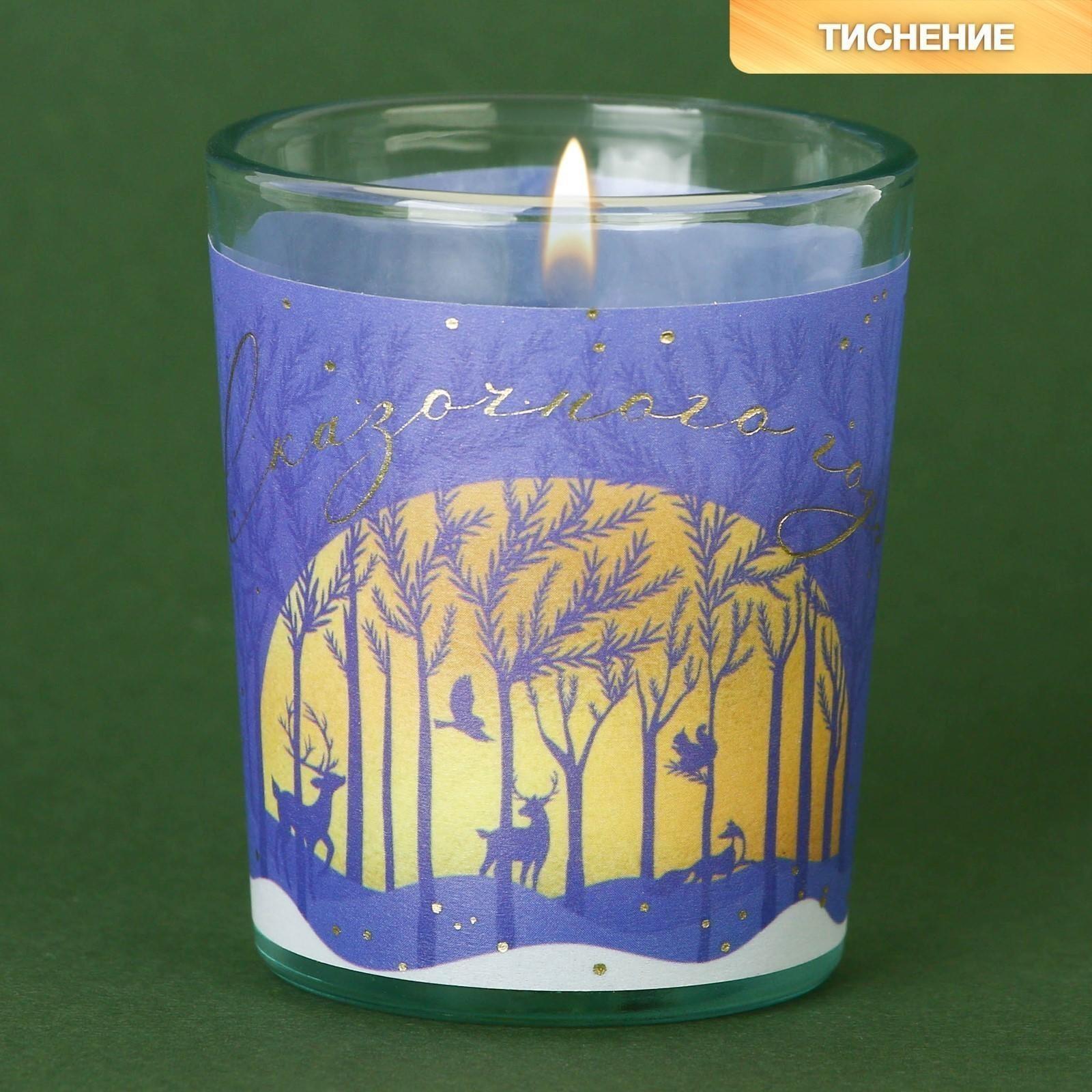 Свеча «Сказочного года», аромат орех, 5х6х5 см