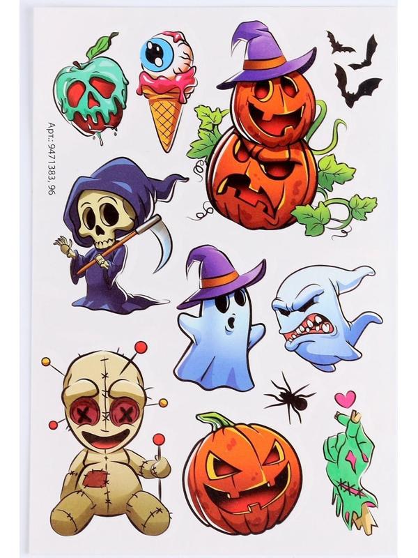 Набор для творчества «Хэллоуин: Страшилки», 2 предмета: тату,ободок, тату МИКС