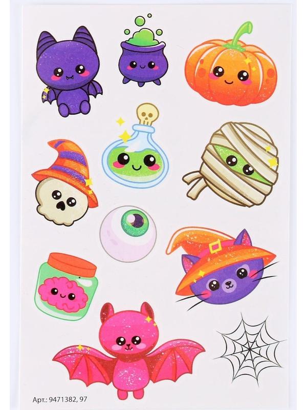 Набор для творчества «Хэллоуин: Милашки», 2 предмета: тату, ободок, тату МИКС
