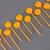 Шпажки «Тыква», в наборе 12 шт., цвет жёлтый