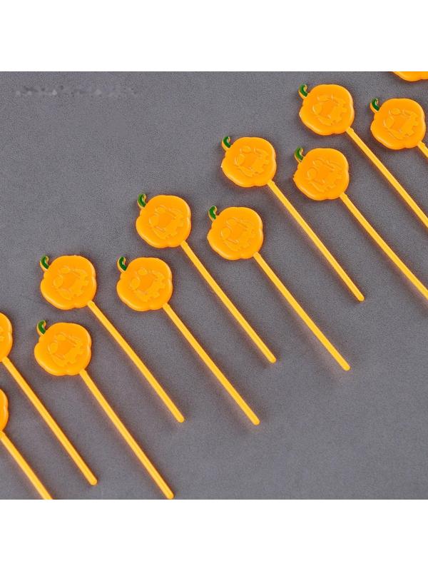 Шпажки «Тыква», в наборе 12 шт., цвет жёлтый