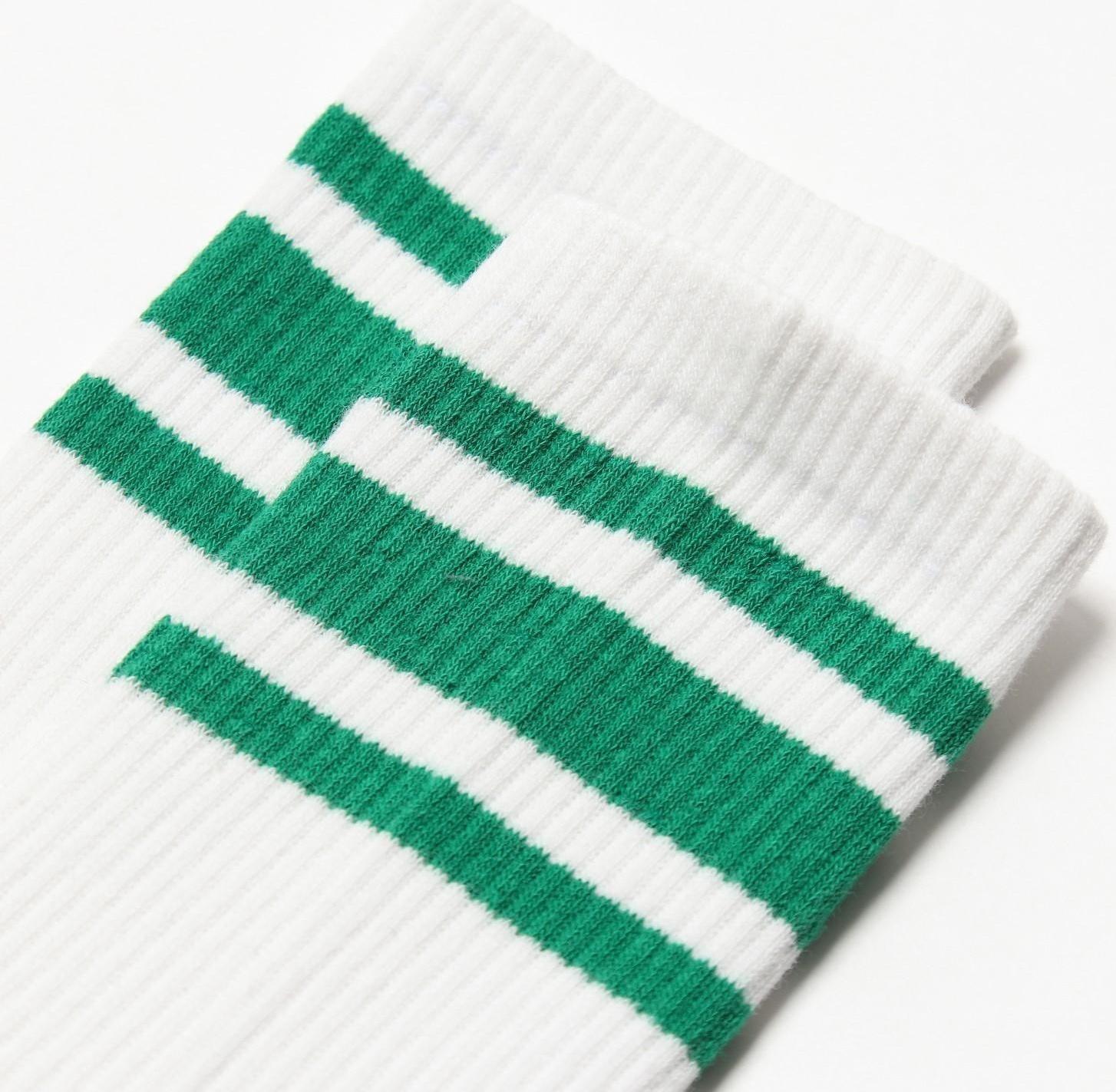 Носки MINAKU цвет белый/зеленый, р-р 36-41 (23-27 см)