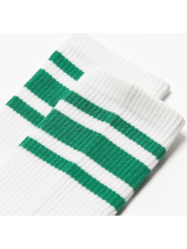 Носки MINAKU цвет белый/зеленый, р-р 36-41 (23-27 см)