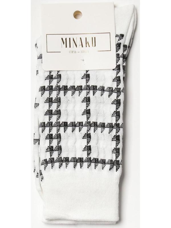 Носки MINAKU цвет белый, р-р 36-41 (23-27 см)