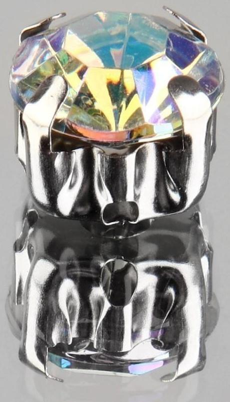 Стразы пришивные «Круг», в оправе, с голографией, d = 8 мм, 20 шт