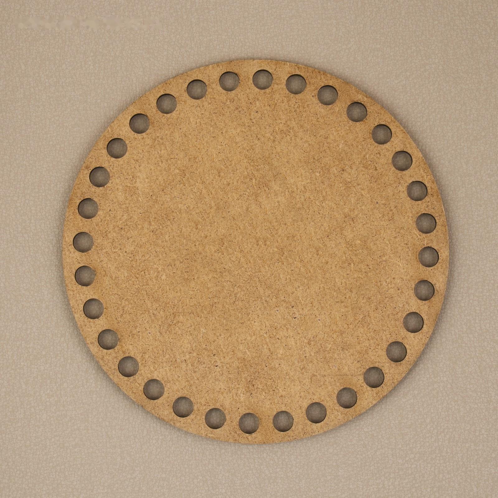 Донце для сумки, круглое, d = 15 см, цвет коричневый