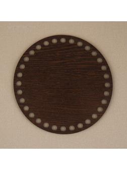 Донце для сумки, круглое, d = 15 см, цвет коричневый