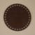 Донце для сумки, круглое, d = 15 см, цвет коричневый