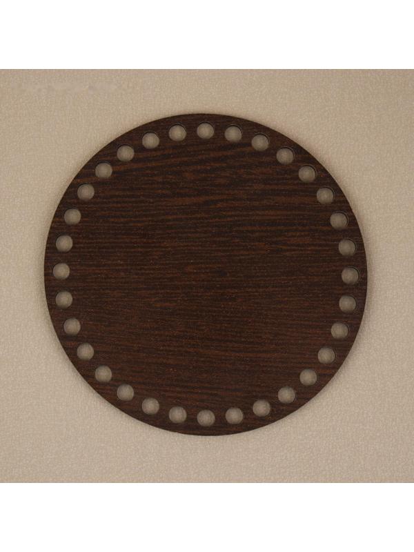 Донце для сумки, круглое, d = 15 см, цвет коричневый