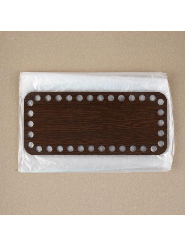 Донце для сумки, прямоугольное, 18 × 8 см, цвет коричневый