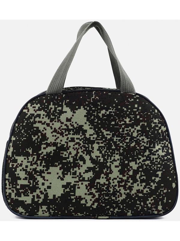 Косметичка на молнии, с сеткой, цвет хаки