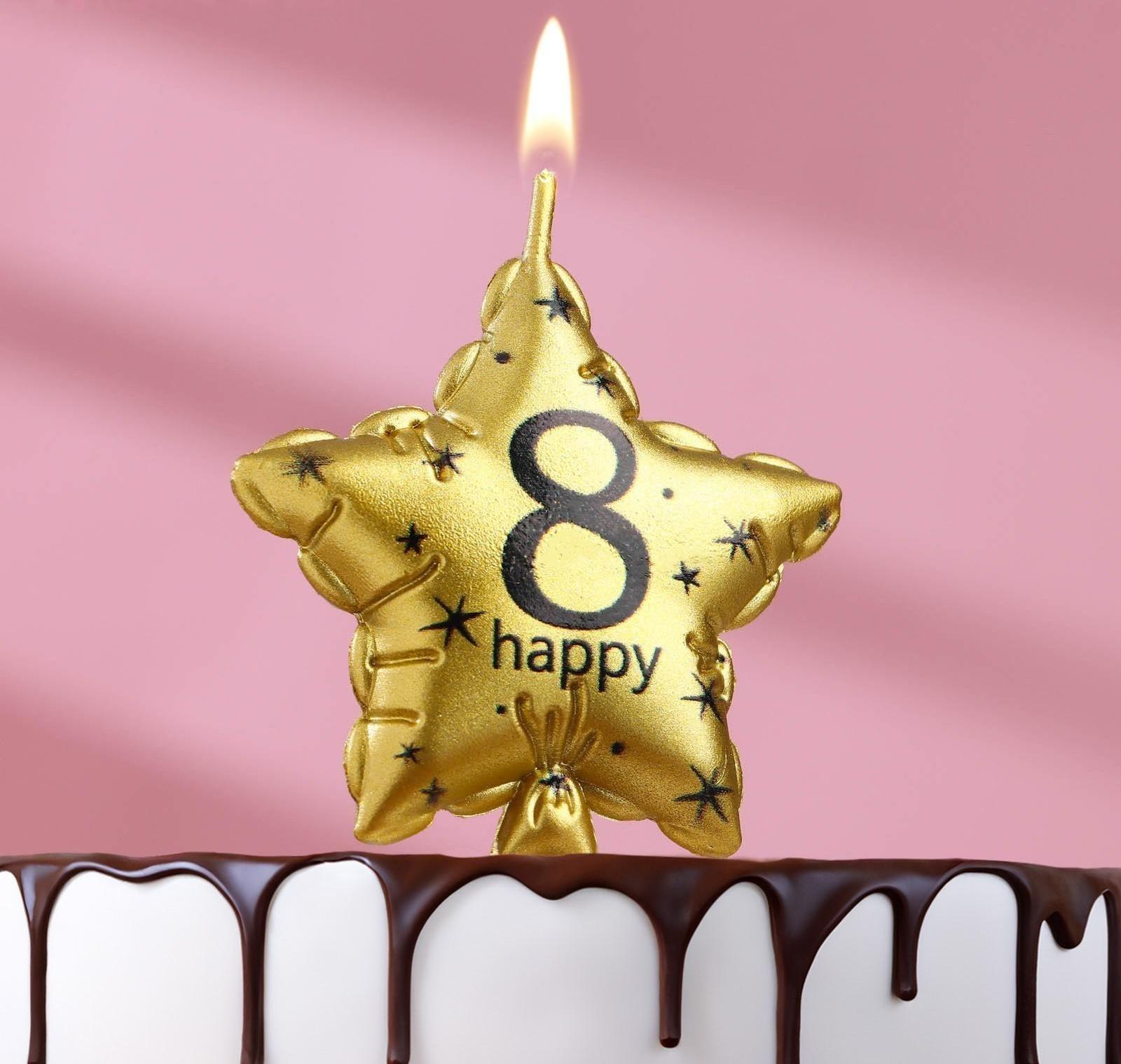 Свеча в торт на шпажке 