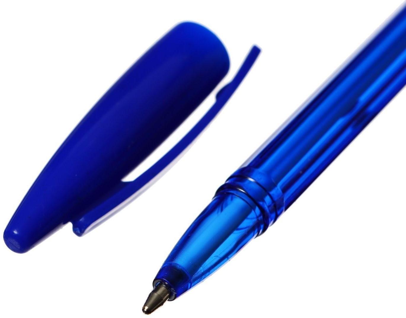 Набор шариковых ручек 6 цветов, корпус в цвет стержня, в блистере