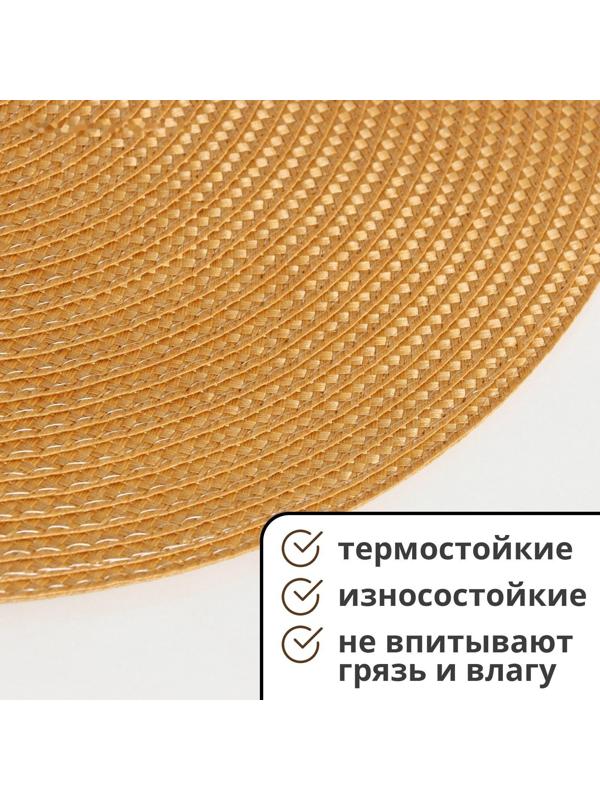 Салфетка кухонная «Лофт», 38×38 см, цвет бежевый