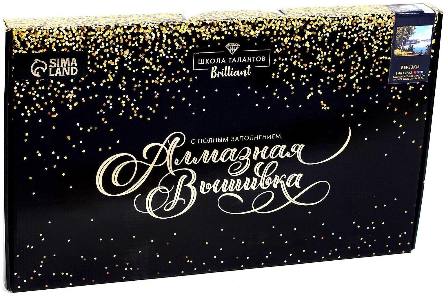 Алмазная вышивка с полным заполнением «Березки», 40 х 50 см