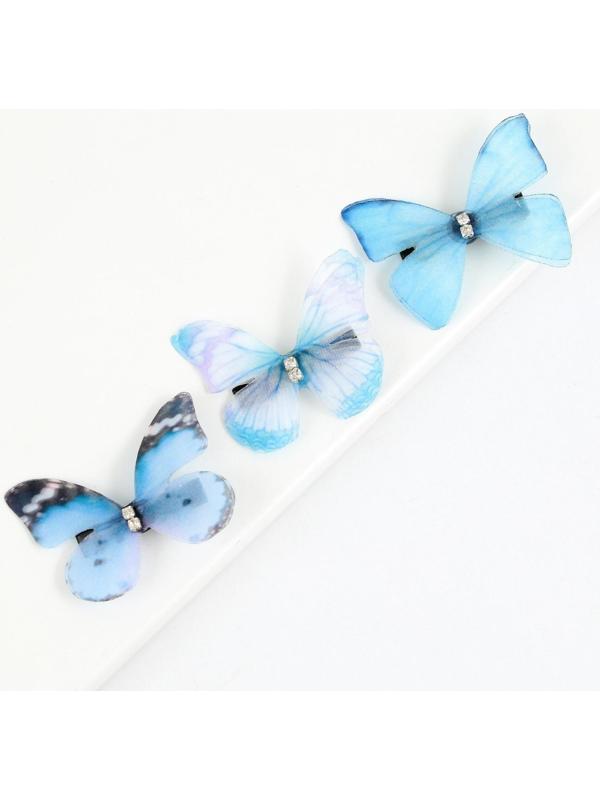 Заколки-бабочки для волос Kawaii, 3 шт., 3 х 3,5 х 1см