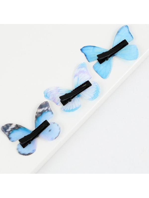 Заколки-бабочки для волос Kawaii, 3 шт., 3 х 3,5 х 1см