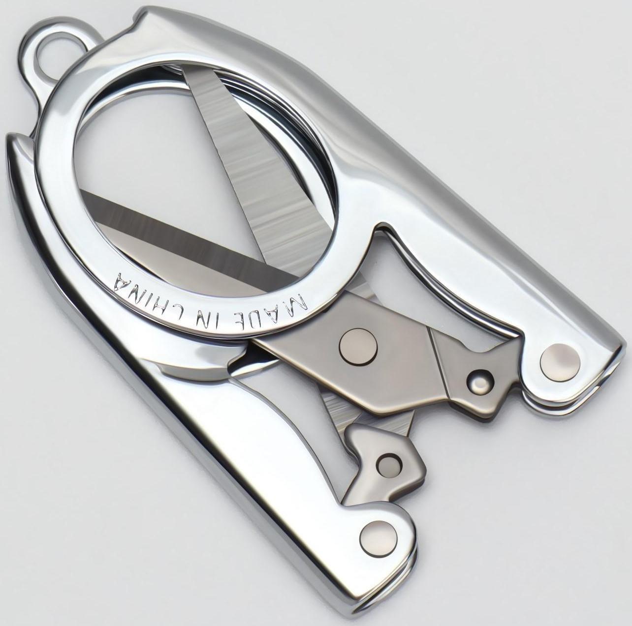 Ножницы маникюрные, прямые, складные, 9 см, цвет серебристый