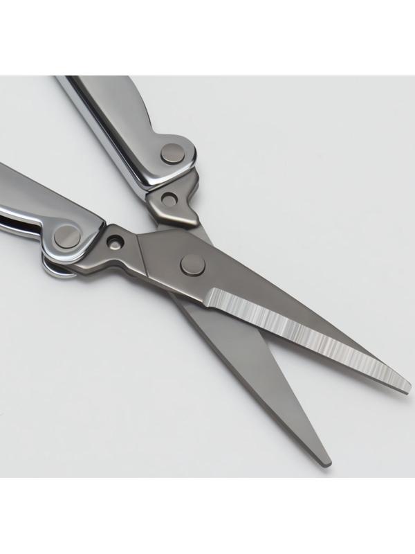 Ножницы маникюрные, прямые, складные, 9 см, цвет серебристый