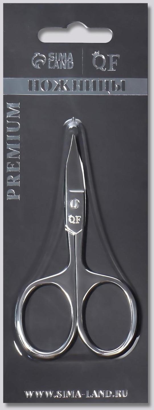 Ножницы маникюрные «Premium», прямые, широкие, заострённые, 9,5 см, на блистере, цвет серебристый