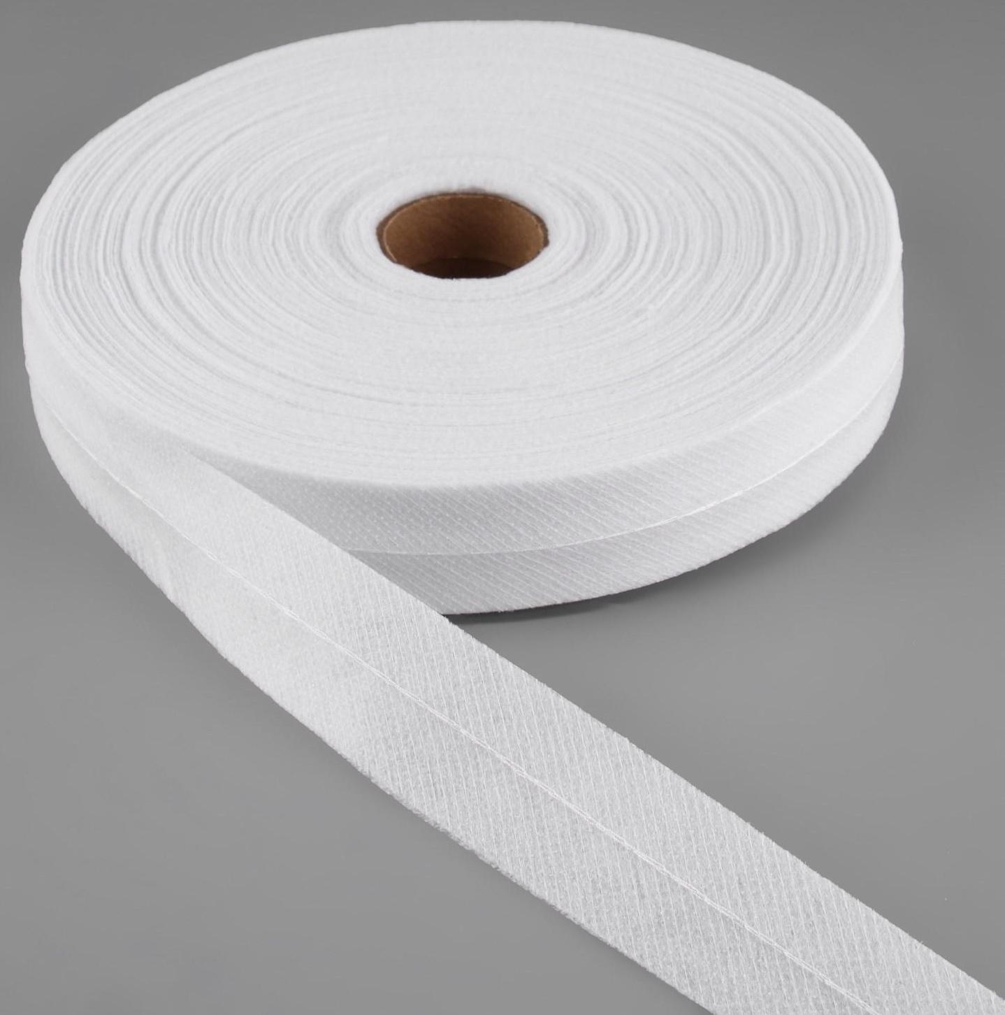 Флизелиновая лента, нитепрошивная, усиленная, 30 мм, 50 м, цвет белый