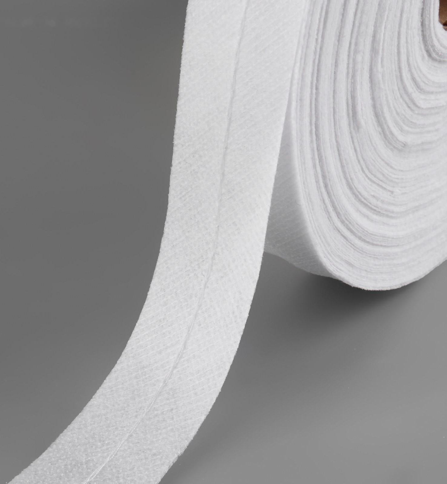 Флизелиновая лента, нитепрошивная, усиленная, 30 мм, 50 м, цвет белый