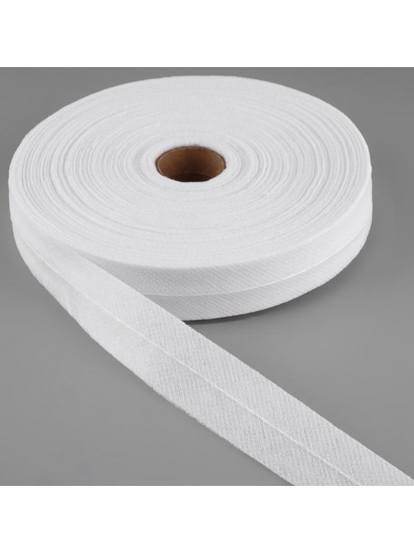 Флизелиновая лента, нитепрошивная, усиленная, 30 мм, 50 м, цвет белый