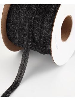 Флизелиновая лента, нитепрошивная, усиленная, 10 мм, 100 м, цвет чёрный
