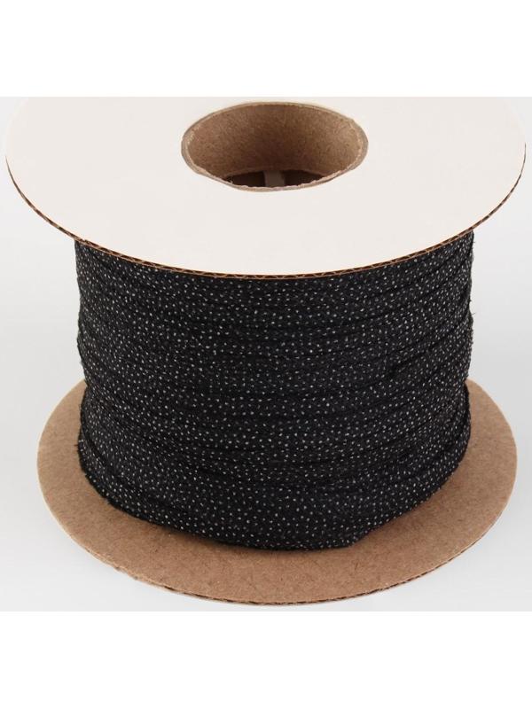 Флизелиновая лента, нитепрошивная, усиленная, 10 мм, 100 м, цвет чёрный
