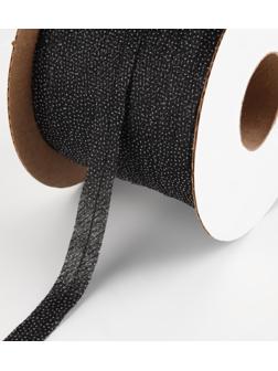 Флизелиновая лента, нитепрошивная, усиленная, 12 мм, 100 м, цвет чёрный