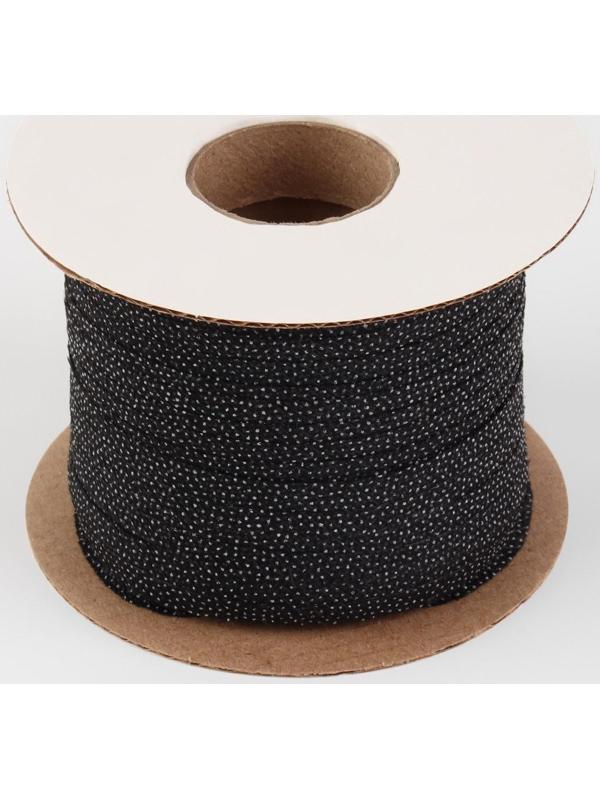 Флизелиновая лента, нитепрошивная, усиленная, 12 мм, 100 м, цвет чёрный