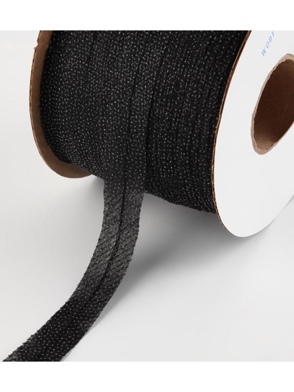 Флизелиновая лента, нитепрошивная, усиленная, 15 мм, 100 м, цвет чёрный