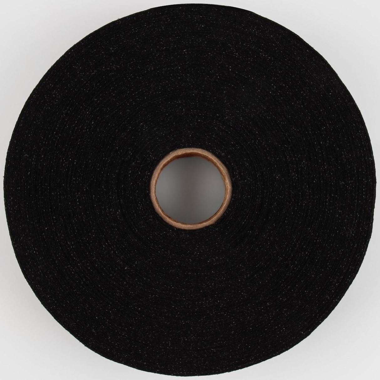 Флизелиновая лента, нитепрошивная, усиленная, 30 мм, 50 м, цвет чёрный