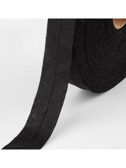 Флизелиновая лента, нитепрошивная, усиленная, 30 мм, 50 м, цвет чёрный