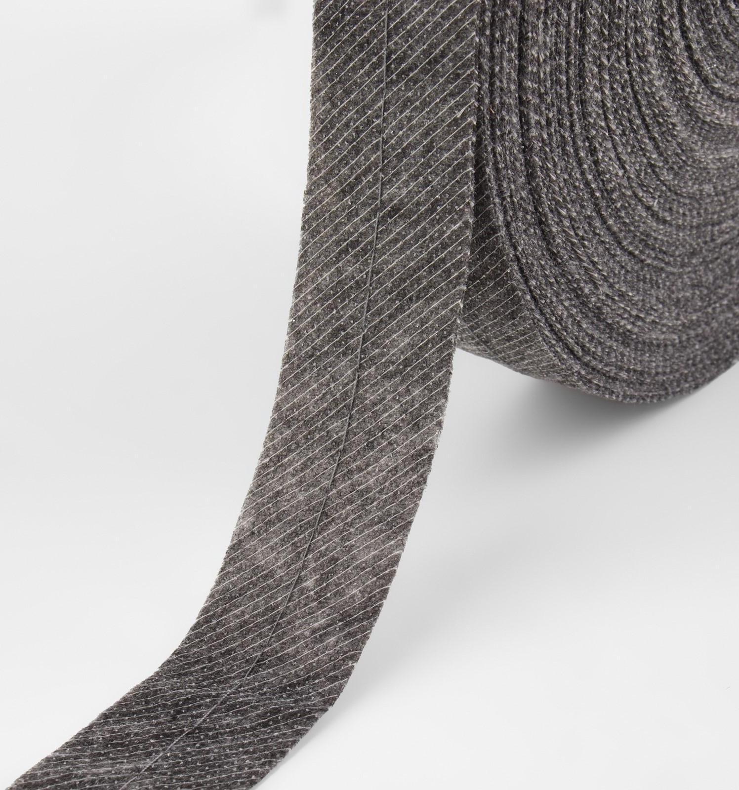 Флизелиновая лента, нитепрошивная, усиленная, 30 мм, 50 м, цвет серый