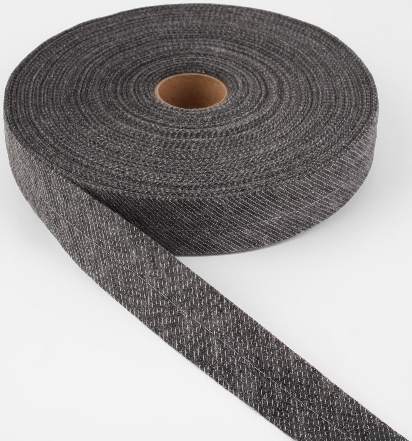 Флизелиновая лента, нитепрошивная, усиленная, 30 мм, 50 м, цвет серый